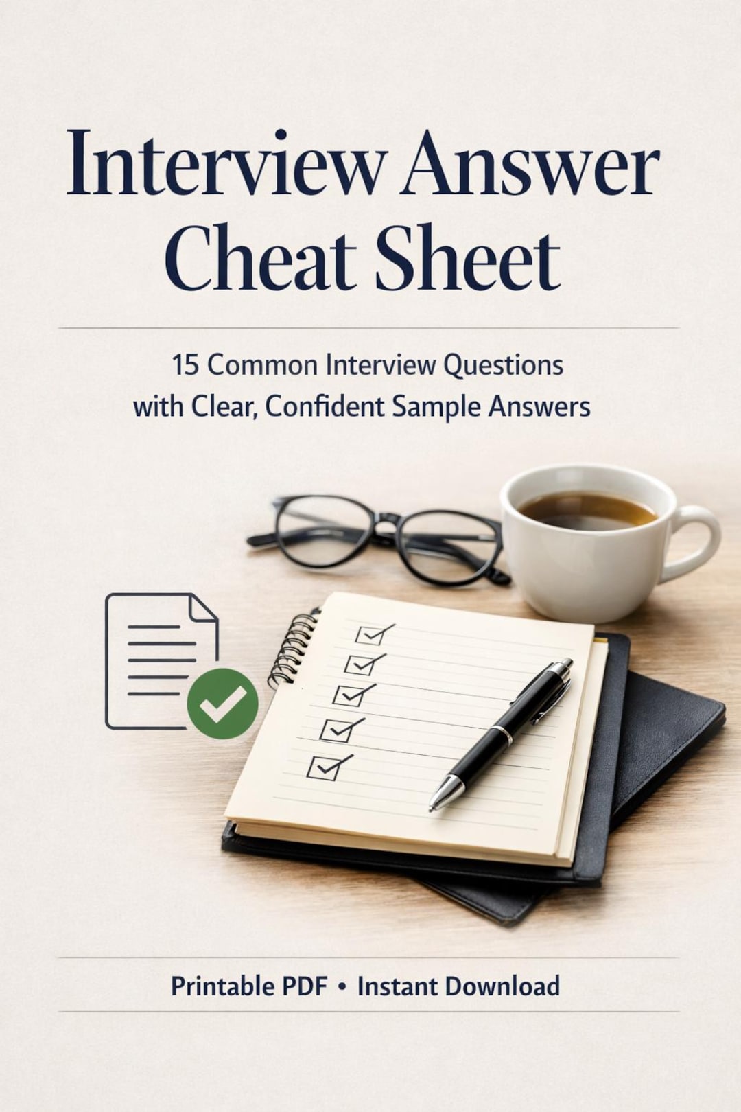 Interview Answer Cheat Sheet | Job Preppdf | Common Interview Questions ...
