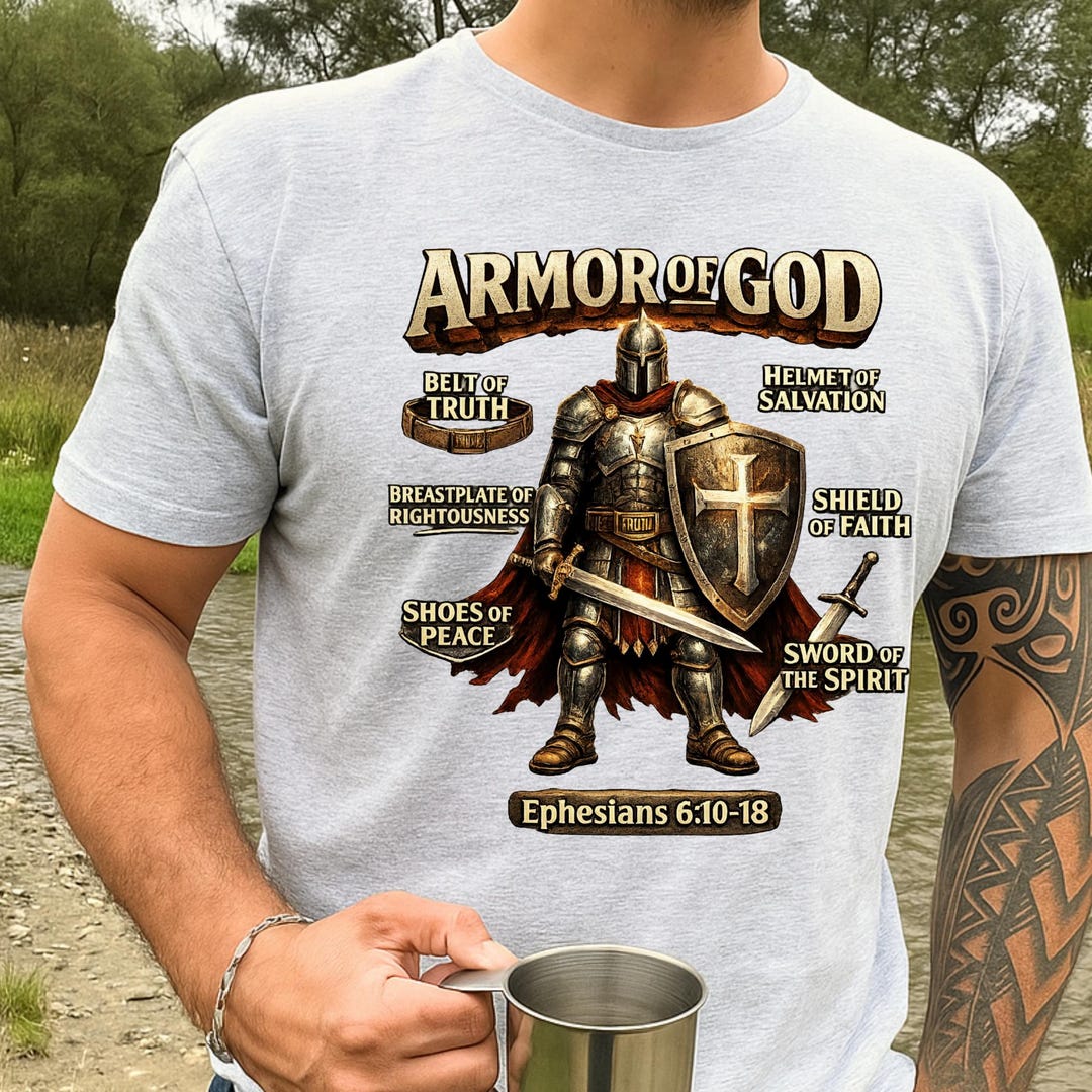Armor of God T-shirt | Christian Faith Scripture Ephesians 6:10-18 - Etsy