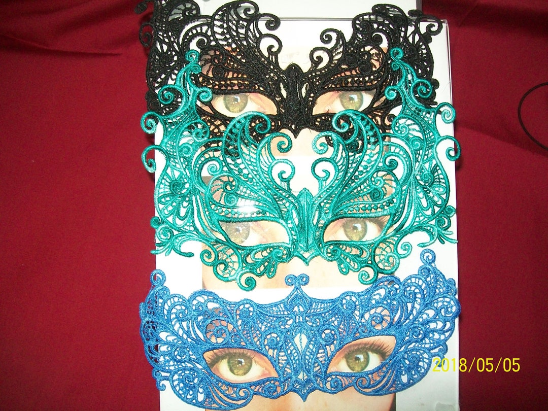 Free Standing Lace Masks Choice of Color and Design Etsy