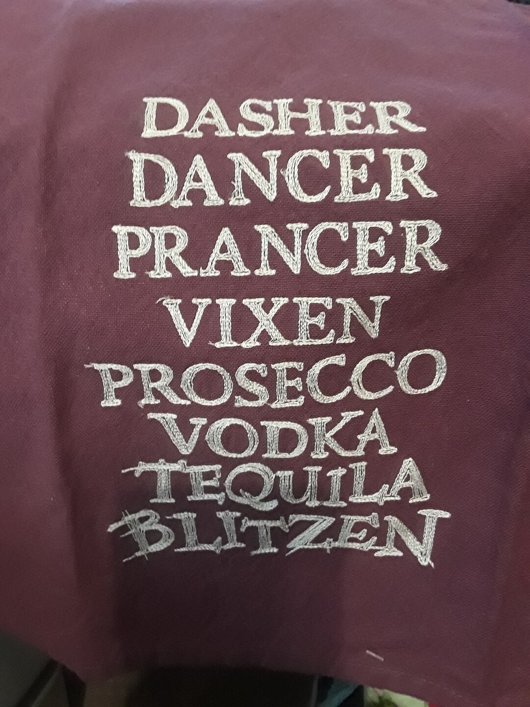 Towel With Tipsy Reindeer Names Etsy