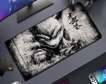 Mewtwo XL Gaming Desk Mat | Premium Aesthetic Desk Pad | Extended Mouse Pad for Setup & Office