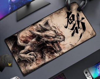 Charizard XL Gaming Desk Mat | Premium Aesthetic Desk Pad | Extended Mouse Pad for Setup & Office