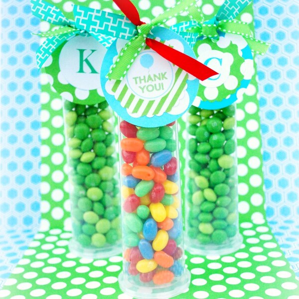 Candy Tubes - 10 Party Favor Tubes - Plastic Candy Tubes - Party Favors
