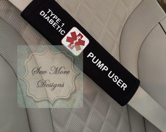 Type 1 diabetische pompgebruiker Medical Alert Gordelhoes: auto-accessoire voor noodgevallen
