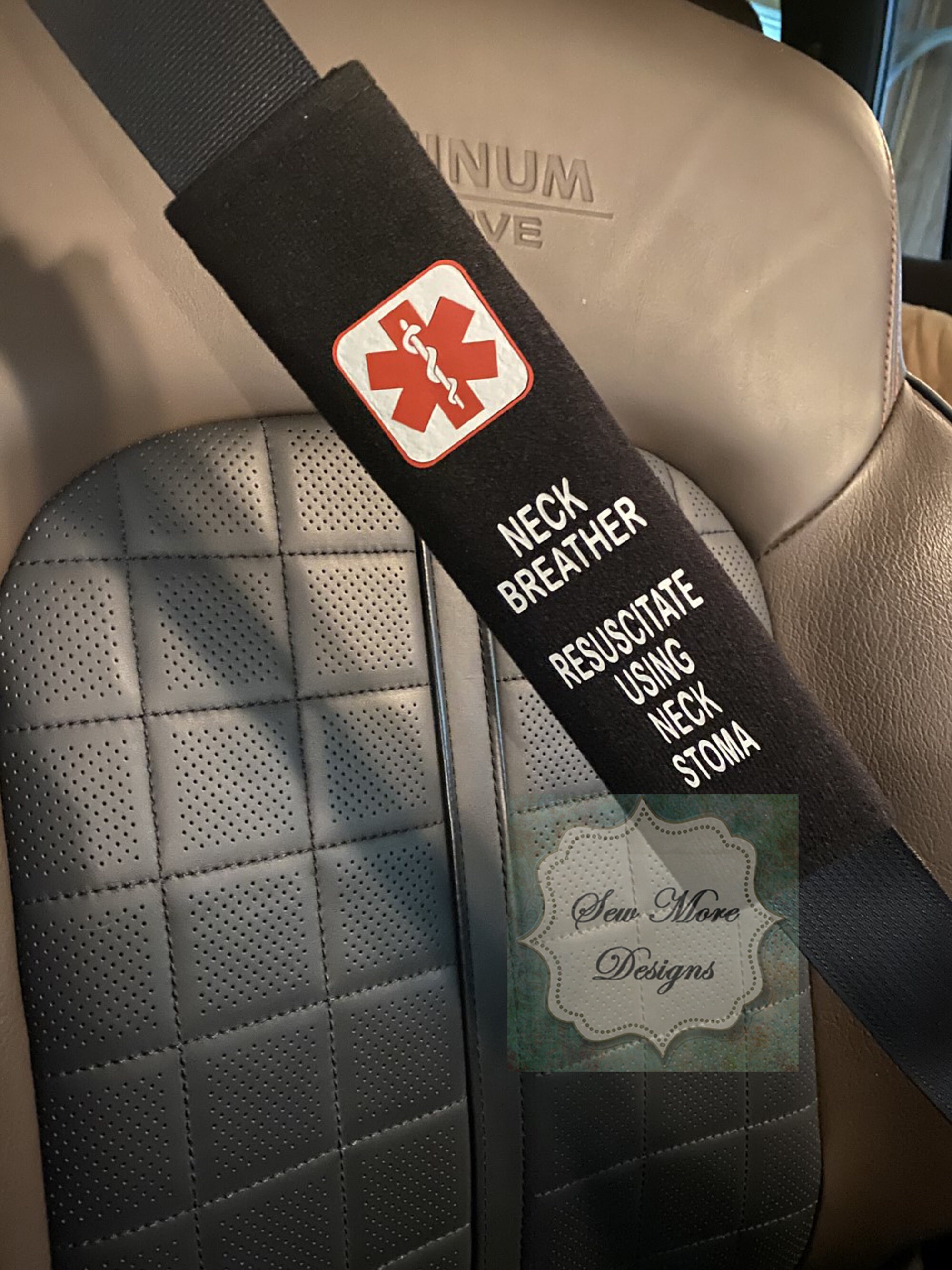 Neck Breather Neck Stoma Medical Alert Seat Belt Cover Etsy Australia