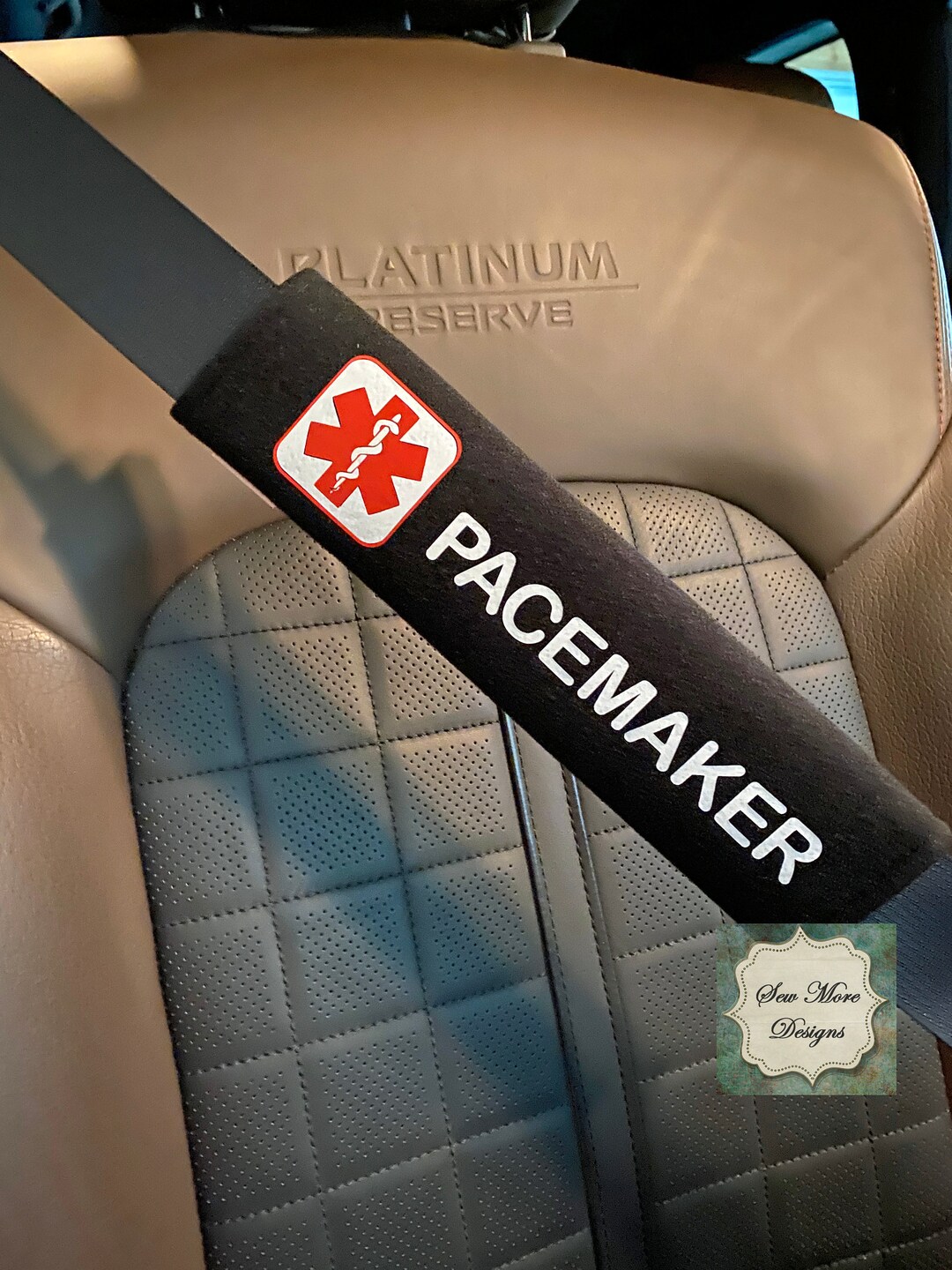 Pacemaker Medical Alert Seat Belt Cover, Disability, Special Needs