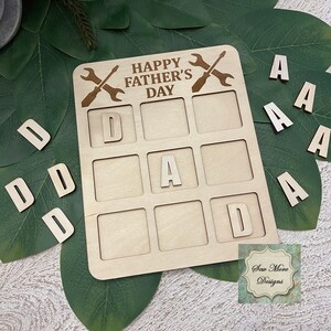 Father&#39;s  Day Tic Tac Toe ~ Laser Cut