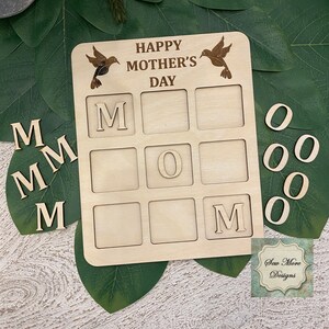 Mother&#39;s Day Tic Tac Toe ~ Laser Cut