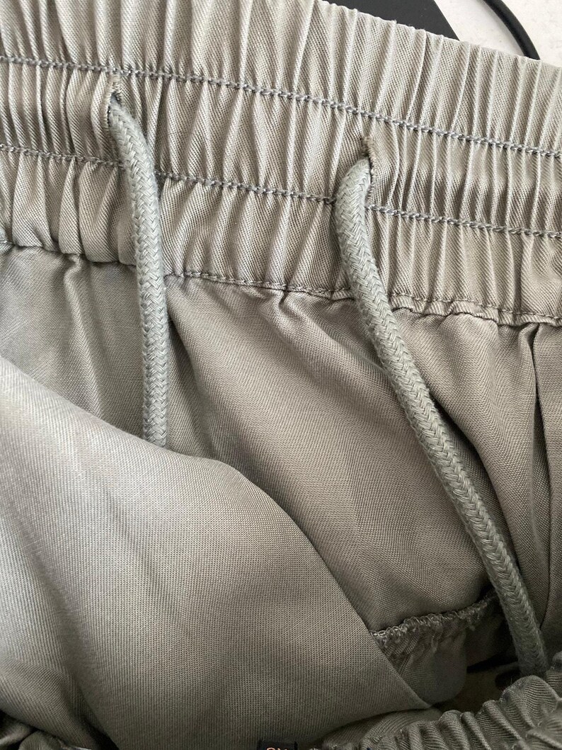 Quince Tiered Maxi Skirt XS Olive Green Tencel Lyocell Elastic Waist image 4