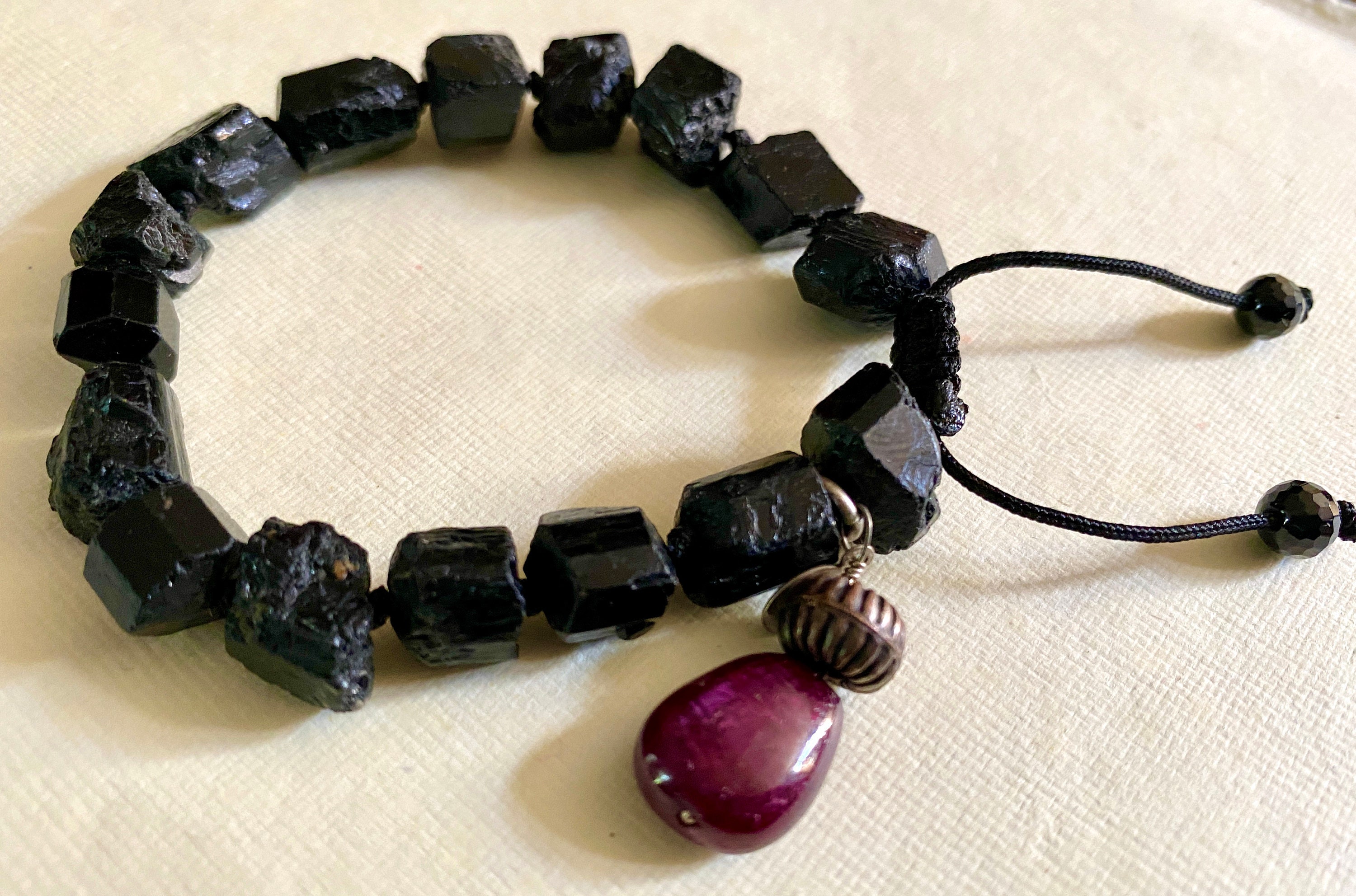 Ruby in black tourmaline discount