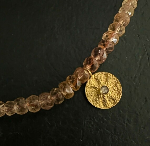 PARVATI  Imperial Topaz, 18k Gold Necklace
