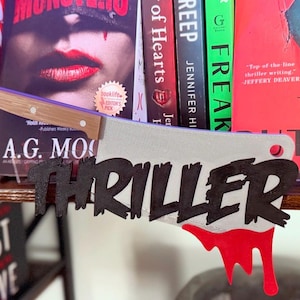 Thriller Bookshelf Sign