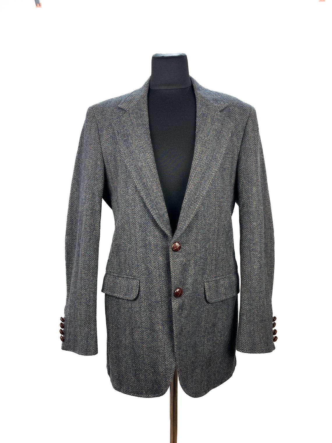 Vintage Tweed Herringbone Blazer Union Made USA | Nate’s Clothing Minneapolis | Sheldon Towne | Wool Sport Coat, Foto 2 von 5