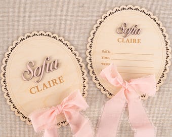 Baby Name Announcement Plaque, Birth Stat Sign, Hospital Announcement Sign, Wooden Name Plaque, Custom Newborn Keepsake