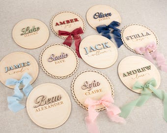 Baby Name Announcement Plaque, Birth Stat Sign, Hospital Announcement Sign, Wooden Name Plaque, Custom Newborn Keepsake
