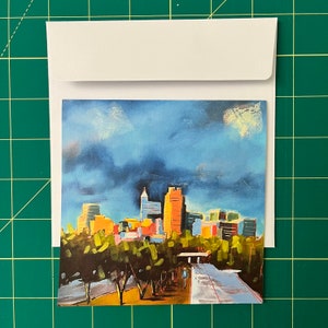 5 x 5 cartes de voeux paysage sur le thème de la Caroline du Nord, Raleigh, Durham, Carrboro, Chapel Hill