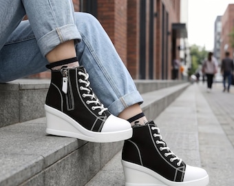 Japanese Style Wedge Ankle Boots for Women