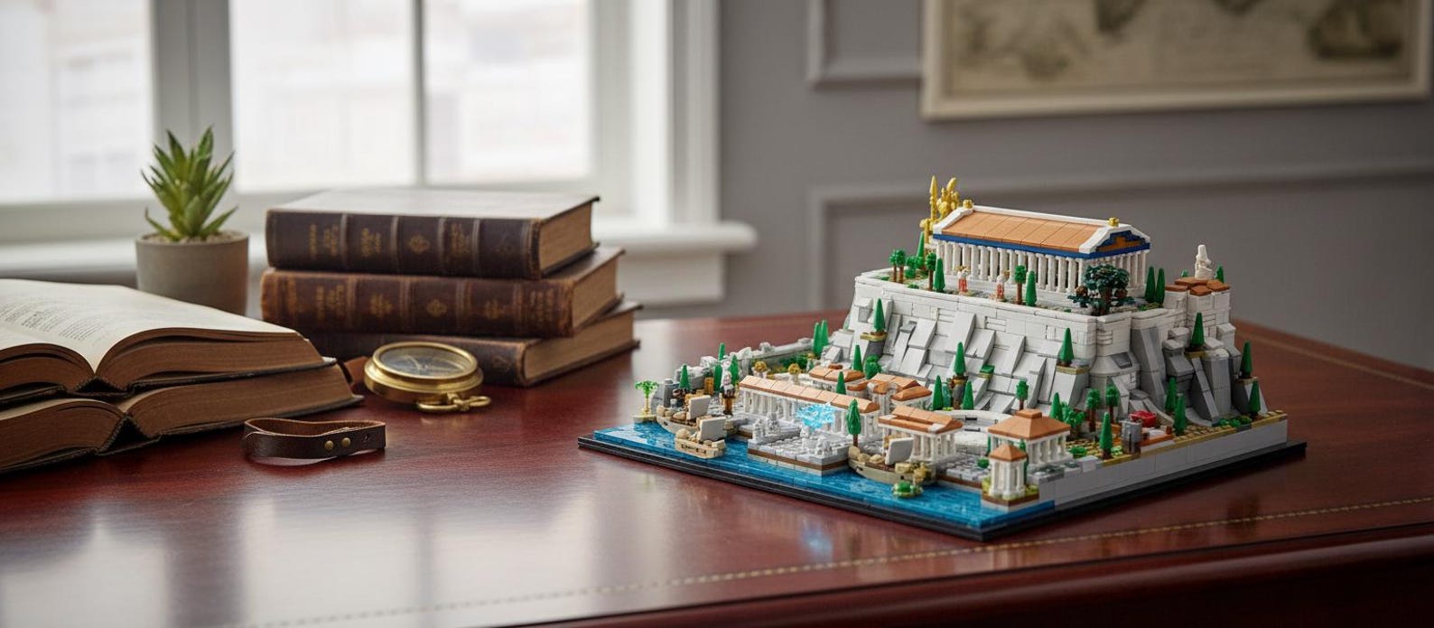 Greek Acropolis Miniature Building Set for Kids | 1752 Pieces ...