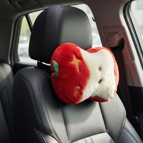 Apple Core Plush Car Neck Pillow, Funny Car Decor