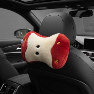 Apple Core Plush Car Neck Pillow, Funny Car Decor image 3