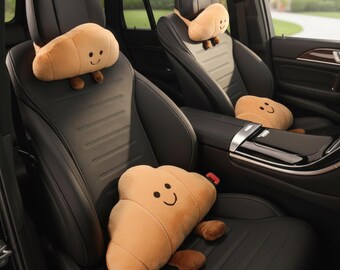 Croissant Neck Headrest Pillow: Plush Bread Travel Cushion Accessory