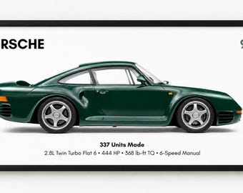 1988 Revell, Porsche 959, No. 8604, 1:24 Scale, Diecast, in Box
