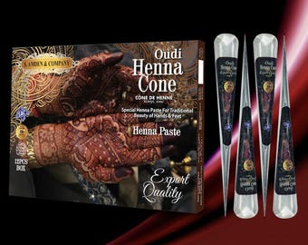 Oudi Brown Henna Cone: Long-Lasting Temporary Tattoo Dye
