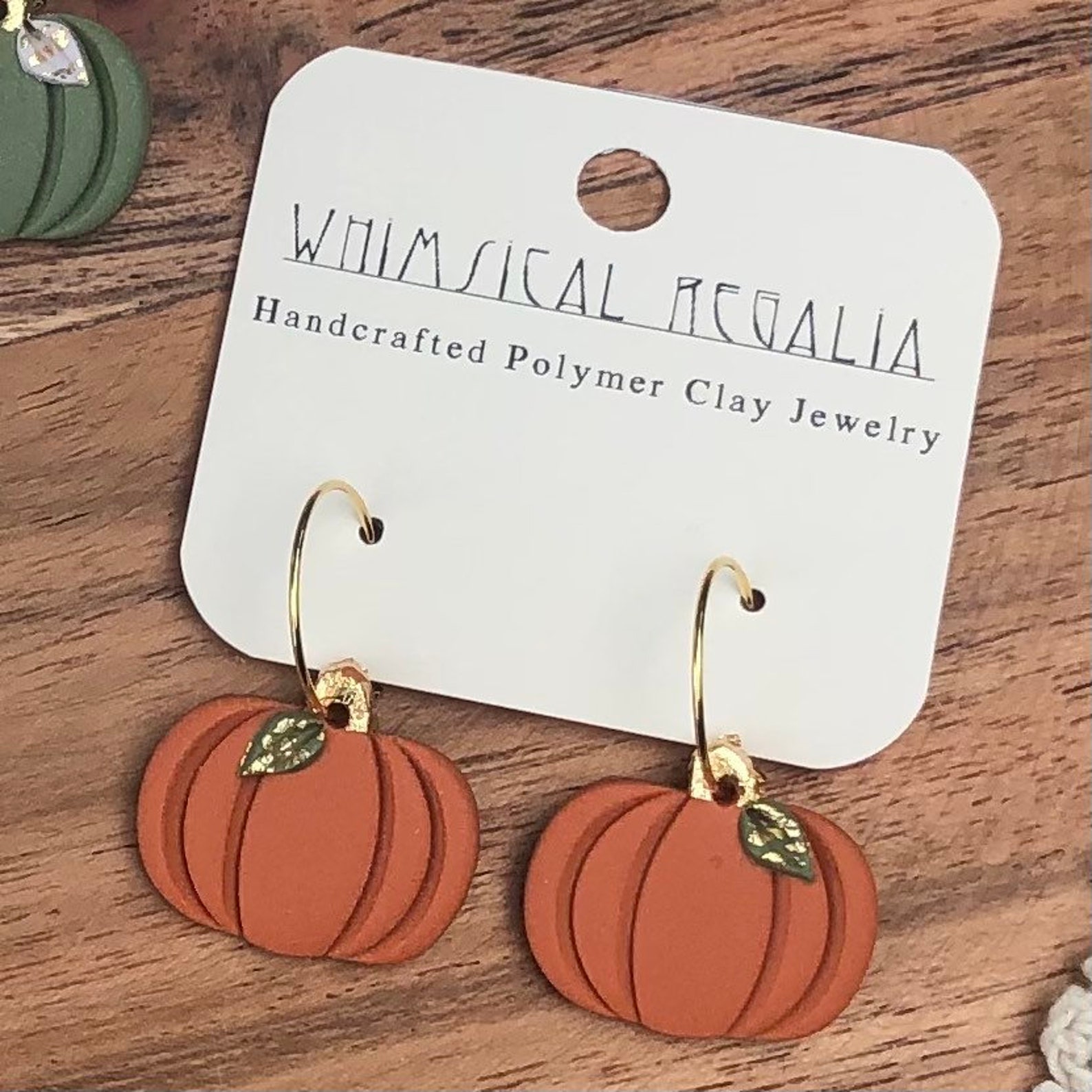 Polymer Clay Pumpkin Earrings - Etsy