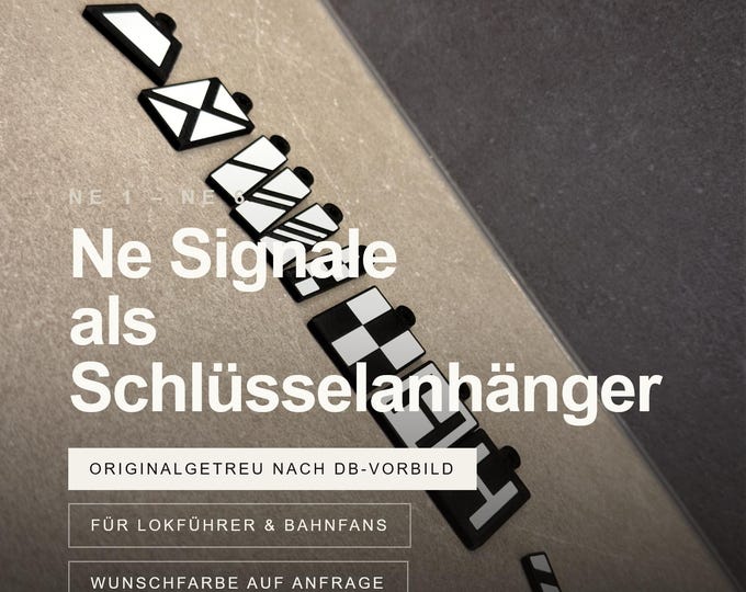 Train Driver Gift NE Signal Keychain 3D Printed | German Railways Side Signal | Railway Fans Ne1-Ne6 | Railway Decor