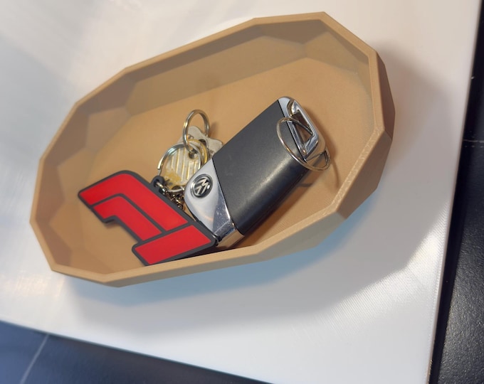 Modern 3D printed bowl for jewelry and keys – decorative bowl for hallway & living room