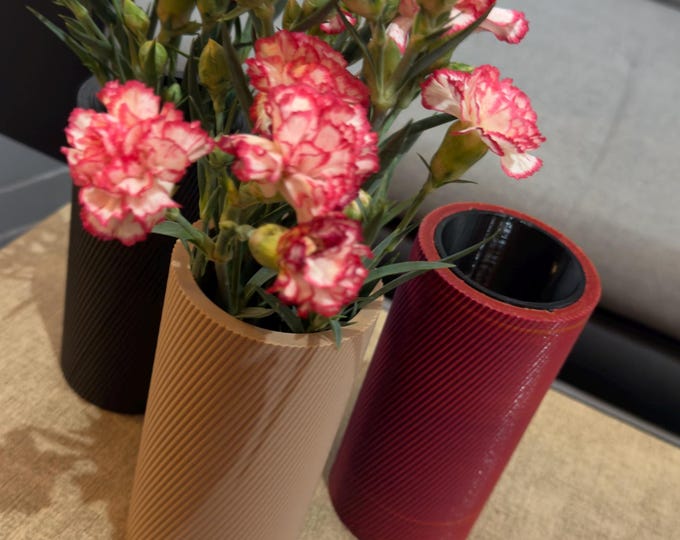 3D printed vase with waterproof insert | Modern flower vase | Minimalist design vase | Table decoration | 3D printed vase