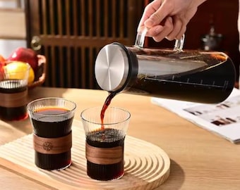 Minimalist Cold Brew Maker | Borosilicate Glass Carafe + Stainless Steel Filter