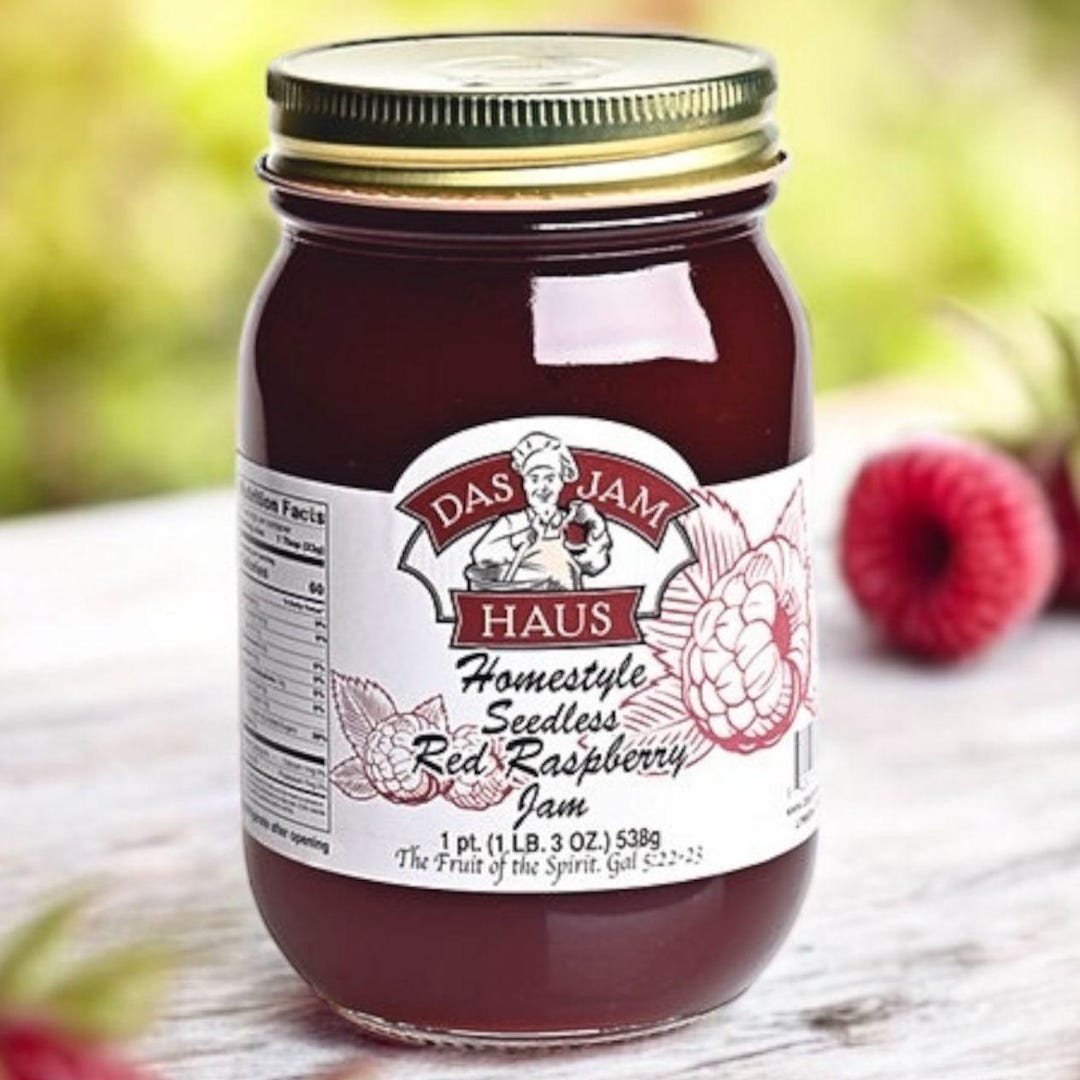 Red Raspberry Seedless Jam – Small Batch, Homemade Fruit Spread, Sweet ...