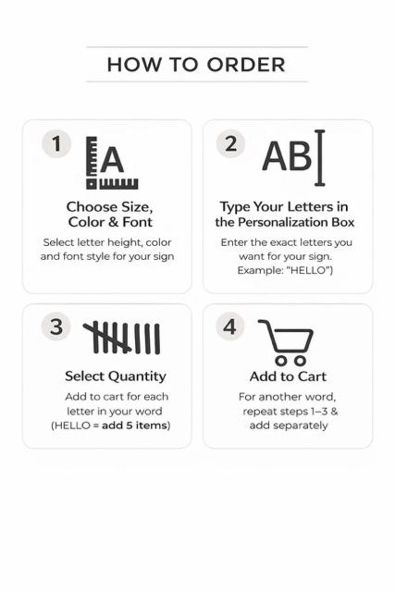 Sign Add Letters Custom 3D Sign Wall Letters – Any Font- 1/2 Inch Thick- Indoor Signage ...