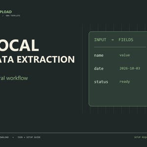Plantilla de extractor de datos local Mistral n8n / JSON de flujo de trabajo editable