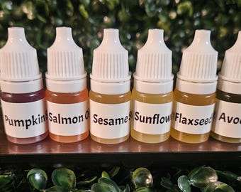Hermie Oil Sampler -6 Oils-(5 ML Bottles) - Hermit Crab Food- Hermie Galore-