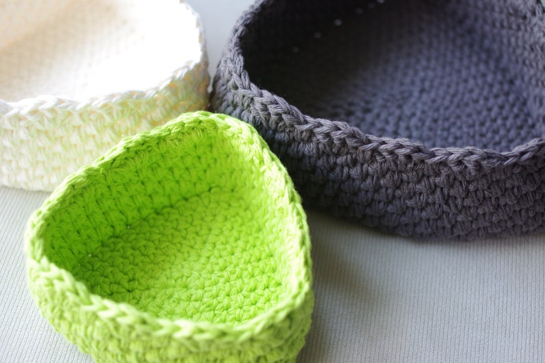 Crochet Basket Pattern Triangle Baskets PDF Etsy UK