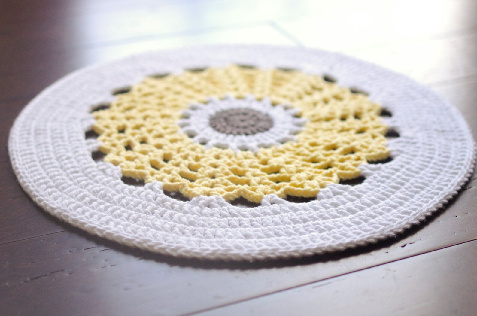 Crochet Placemat Pattern Sunflower Placemat PDF Etsy