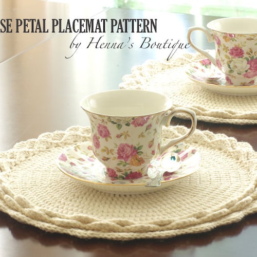 Crochet Placemat Pattern Sunflower Placemat PDF Etsy
