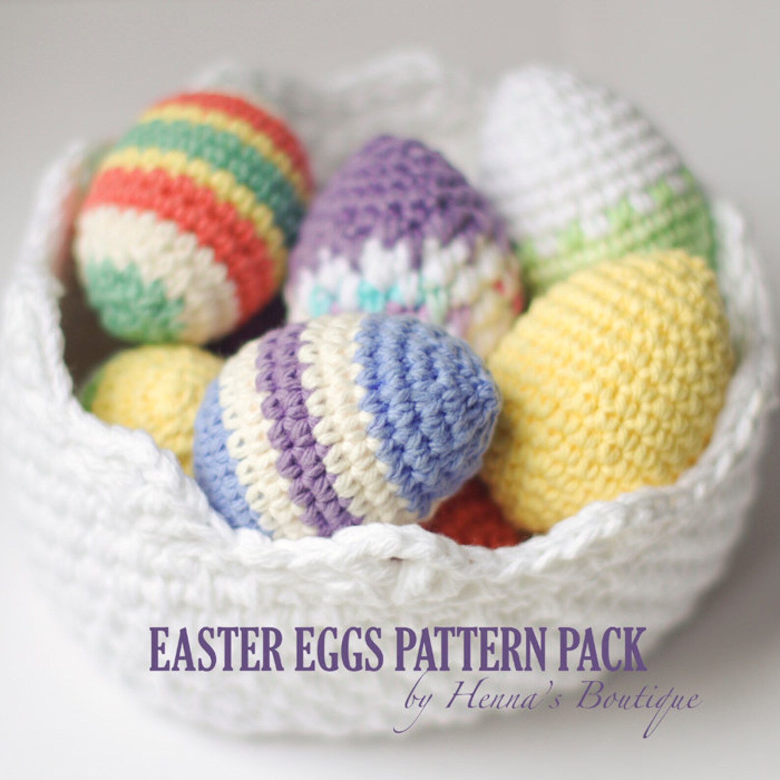 Crochet Pattern Easter Eggs Pattern Pack PDF Etsy