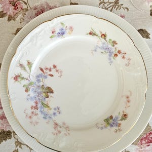 Vintage-Porzellanteller mit Blumenmuster – Goldrand – einzeln erhältlich