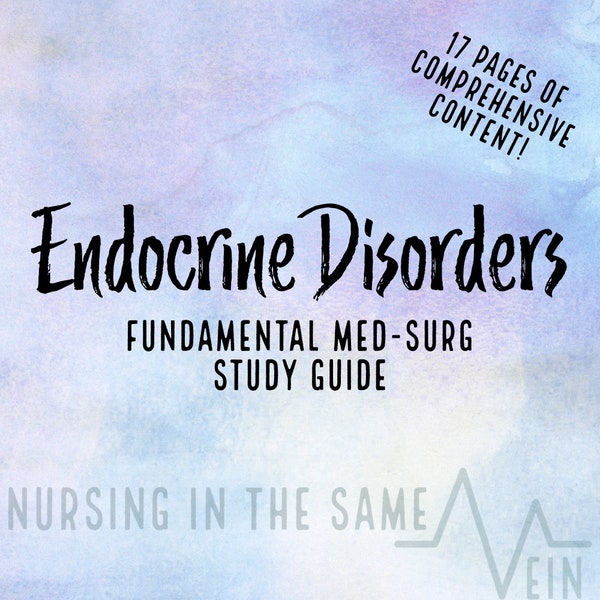 Endocrine Disorders Study Guide