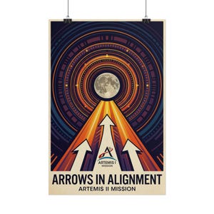 Poster della missione Artemis 2, decorazione murale per l'esplorazione lunare della NASA, arredamento spaziale geometrico moderno, missione lunare, poster del futuro programma spaziale