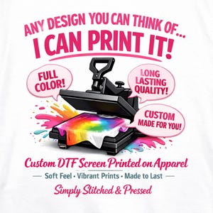 Custom Apparel Screen Printing | Your Design on Quality Tee (DTF)