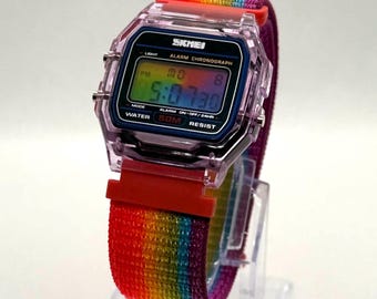 Reloj digital modificado (Rainbow Bright)