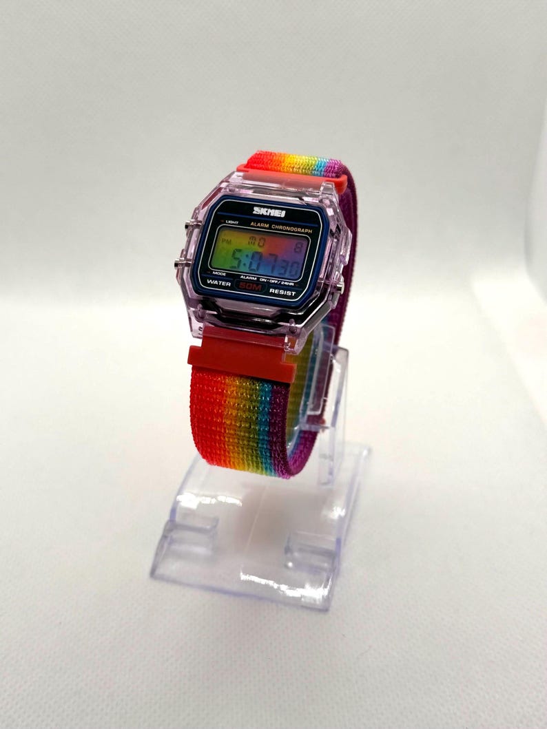 Modded digital watch (Rainbow Bright) image 1