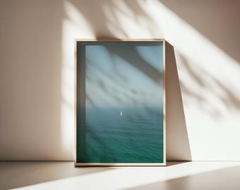 Sailboat Ocean Print | Coastal Wall Art (Digital Download)