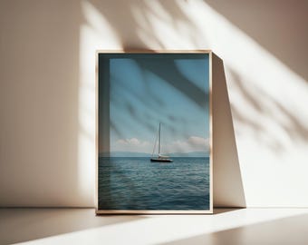 Impression sur voilier Lake Tahoe | Art mural côtier (téléchargement numérique)