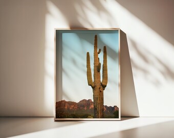 Arizona Desert Cactus Print | Southwest Wall Art (Digital Download