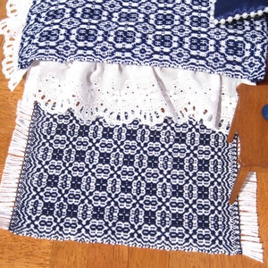 Dollhouse Rug, Miniature Handwoven Area Rug, Miniature Navy Blue Dollhouse Rug